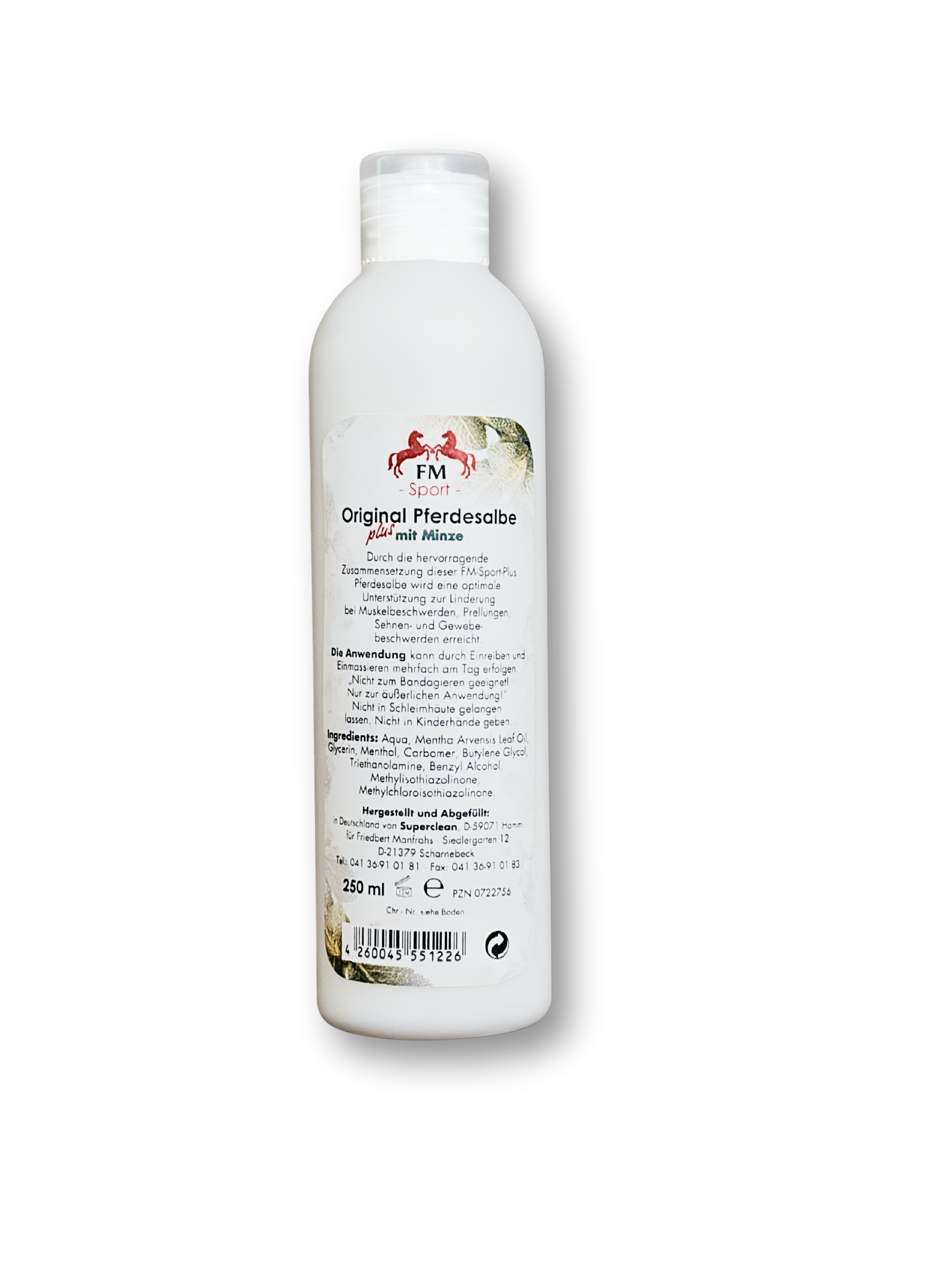 250ml Original Pferdesalbe Minze Plus